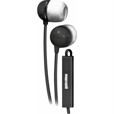MAXELL Maxell Earbud with In-Line Microphone and Remote for Mobile Phones-Black - 190300WM 190300WM